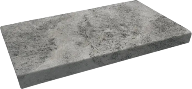 Silver Travertine eased edge coping
